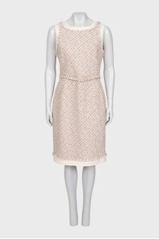 Sleeveless tweed dress