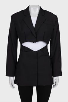 Wool jacket with a cutout
