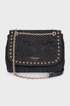 Lace bag with studs