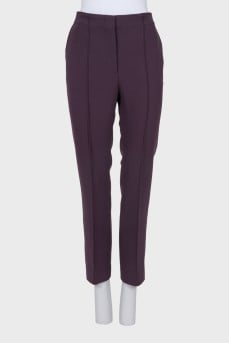 Purple straight trousers