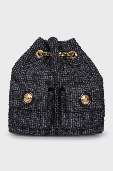 Backpack with gold chains