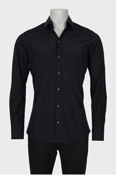Men's black printed shirt with tag