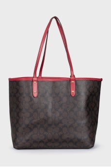 Double-sided leather bag