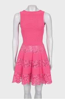 Pink dress with lace