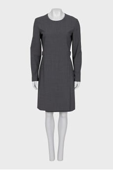 Gray dress with long sleeves