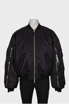 Men's reversible oversized bomber jacket