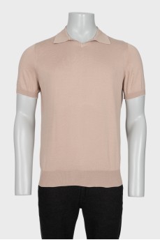 Men's polo shirt without fastening