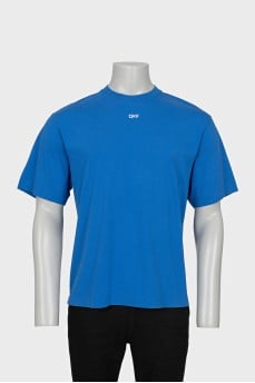 Men's blue oversized T-shirt