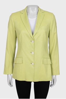 Cashmere and silk button-down jacket