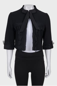Cropped jacket with a bow