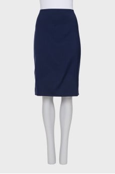 Blue wool skirt
