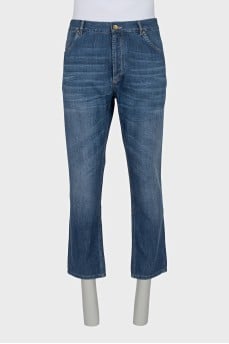 Чоловічі straight fit джинси на гудзиках