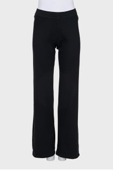 Black sweatpants with elastic waistband