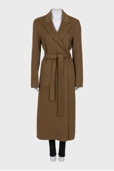 Brown wrap coat