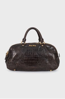 Brown leather bag