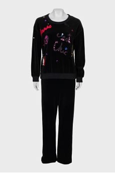 Black suit with sequins