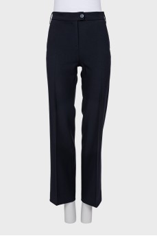 Black classic straight trousers