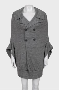 Wool dress with buttons