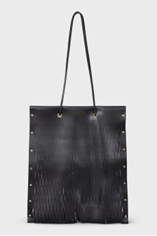 Perforated leather bag