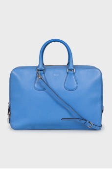Blue leather bag