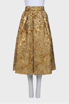 Gold midi skirt
