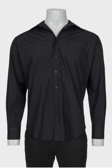 Men's straight black shirt