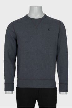 Men's gray jumper with embroidery