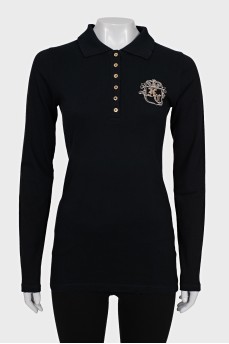 Black pullover with a print on the back