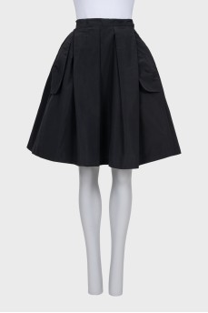Black high-waisted skirt