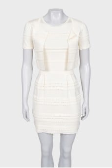 White dress with a jacket