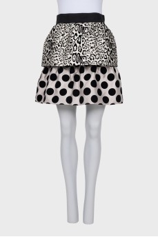 Black and white printed skirt