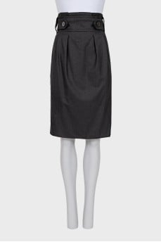 Gray wool skirt