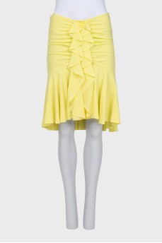 Yellow skirt with ruffles