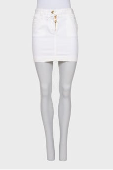 Mini skirt with gold hardware