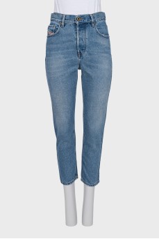 Cropped tapered jeans