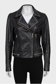Black sheepskin jacket