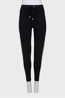 Drawstring sweatpants with print