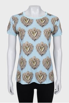 Blue T-shirt with print