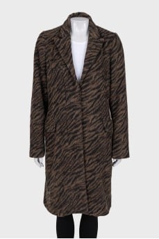 Animal print coat