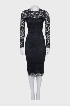 Black lace dress with tag