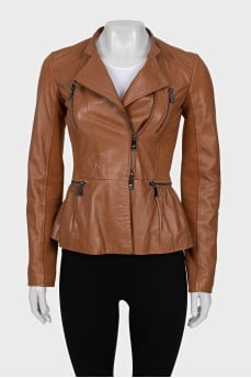 Brown leather jacket