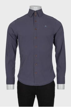 Men's shirt with a multi-colored logo