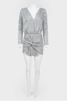 Mini-dress with drapery peas