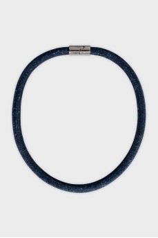 Blue choker with crystals