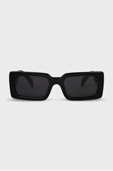 Rectangular frame sunglasses with logo