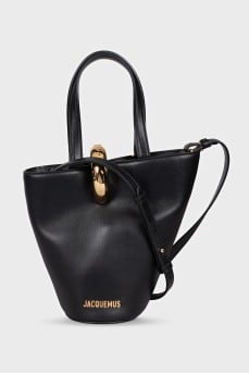 Black leather Bambola bag