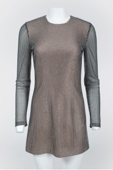 Mini-dress with rhinestones