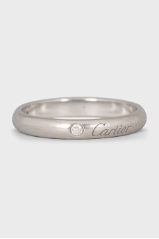 Platinum ring with diamond
