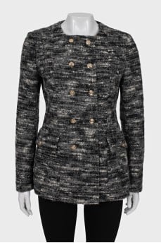 Gray cropped coat