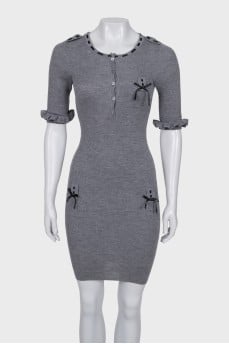 Gray bodycon dress